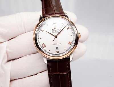 Omega De Ville 39.5MM for Men 32.7MM for Women 8215 Movement Brown Bracelet Watch